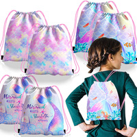 Sac à dos à cordon personnalisé Sparty OEM pour enfants, unisexe, réutilisable, en polyester souple, sacs cadeaux DR1005