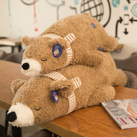 Oreiller en peluche doux en coton PP, ours polaire et pingouin, pour l'hiver, anti-stress, cadeau unisexe pour enfants, animaux en peluche