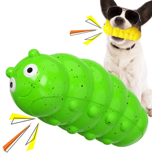 Juguetes para Perros con Sonido Personalizados al por Mayor para Masticar y Limpiar los Dientes, Resistentes al Aburrimiento, Juguetes para Mascotas con Forma de Gusano - Product Image 1