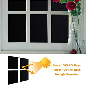 UDK Static Full Shading 100% Film de fenêtre résistant aux UV avec couvercle en verre en plastique détachable noir <span class=keywords><strong>opaque</strong></span> - Product Image 6