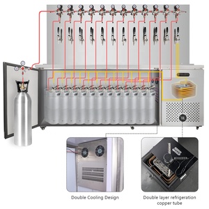 <span class=keywords><strong>Machine</strong></span> commerciale de <span class=keywords><strong>bière</strong></span> pression de Kegerator d'acier inoxydable de 12 robinets avec l'équipement de distributeur de <span class=keywords><strong>bière</strong></span> de réfrigération de l'eau - Product Image 3