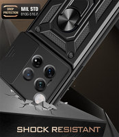 Coque de protection robuste avec béquille et protection coulissante pour objectif d'appareil photo pour OnePlus 12R 11R 12 10T Nord N30