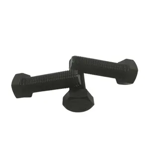 carbon steel bolts DIN931 Gr10.9 high quality all sizes cold forged and hot forged hex bolt black oxide