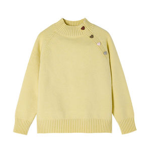 Pull pour filles, automne-hiver 2026, nouvelle arrivée, pull en tricot à col montant pour les grandes filles, couche de base, vêtements pour enfants - Product Image 2