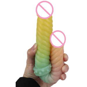 LUUK 30 cm Super Flexible Caoutchouc Coq Liquide Silicone Sex Game Jouet Gode Double Terminé Pénis pour <span class=keywords><strong>Lesbienne</strong></span> Adulte Jouet - Product Image 3
