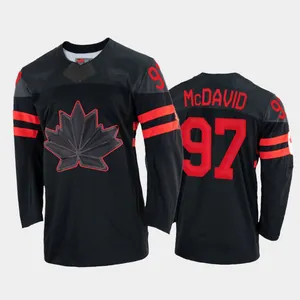 Áo Thi Đấu Khúc Côn Cầu Canada 87 Sidney Crosby Connor Mcdavid Alex Pietrangelo 2022 Áo Thi Đấu Thay Thế Màu Đen Mùa Đông Bắc Kinh