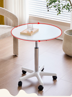 Table de chevet mobile moderne compacte avec roulettes verrouillables pour chambre à coucher et salon