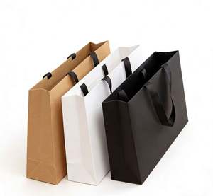 Sacs en papier de luxe réutilisables avec logo personnalisé, sacs cadeaux, sacs de shopping en carton avec poignées pour vêtements, vente en gros - Product Image 1