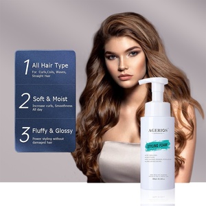 Marque privée Agerios <span class=keywords><strong>Mousse</strong></span> <span class=keywords><strong>pour</strong></span> femmes avec extensions de <span class=keywords><strong>cheveux</strong></span> bouclés Tenue forte <span class=keywords><strong>Mousse</strong></span> <span class=keywords><strong>coiffante</strong></span> hydratante Caractéristique biologique - Product Image 3