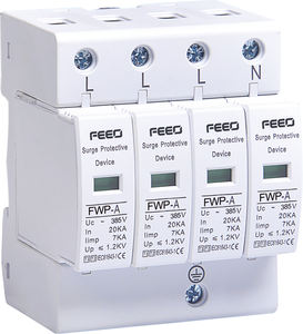 Dispositif de protection de <span class=keywords><strong>Suge</strong></span> AC, livraison gratuite, T1 + T2 FWP-A, pour arduelle communication 20/40kA 12,5ka, 230/275/385/420V 4P - Product Image 1