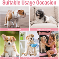 En gros, Couches jetables pour chienne en coton, 6X absorption, anti-fuites, anti-évasion, avec trou pour la queue, pour la récupération post-cyclique