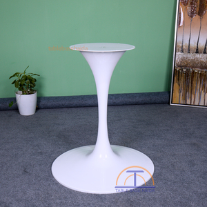 Base de mesa redonda moderna de tulipán, pata de acero de Metal grande en blanco y negro para restaurantes, hoteles, sala de estar al aire libre, apartamentos, parques - Product Image 3