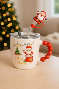 ชุดแก้วเซรามิกคริสต์มาส ของขวัญปีใหม่ แก้วกาแฟซานตาคลอสสำหรับสำนักงาน ของตกแต่งคริสต์มาสสำหรับเด็ก ทันสมัยและน่ารัก - Product Image 2