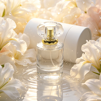 Botol Parfum Kaca Mewah 100ml 50ml 30ml Kosong dengan Tutup Emas dan Pompa Semprot Bentuk Silinder
