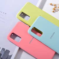 Emballage de détail étui en silicone liquide d'origine housse de protection souple pour Samsung Galaxy S10 S20 Plus s10e Note 10 + 20 + S7 edge