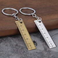 Mini règle porte-clés en alliage de zinc, outil de mesure portable pour la maison et les bijoux, disponible immédiatement