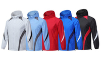 Nouvelle veste coupe-vent de football colorée pour l'entraînement sportif hivernal, durable, imperméable, avec col montant, veste de pluie de football