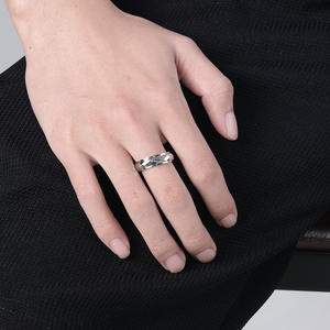 Unisex Titanium Steel <b>Ring</b> Geometric Shape Rotating Band For Men And Women Jewelry Gift - Product Image 4