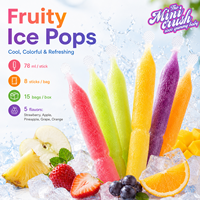 5 saveurs de fruits, sucettes glacées, tubes en plastique, jus liquide, rafraîchissants, en-cas d'été, vente en gros