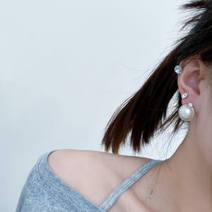 Queen's Classic Sea Pearl Stud <b>Earrings</b> 16-17mm S925 Silver <b>Fine</b> Jewelry - Product Image 2