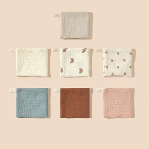 <strong>Best</strong> Woven Eco-Friendly Cotton Small Square Pink Baby Burp Soothing Towel <strong>Washcloth</strong> for <strong>Newborn</strong> - Product Image 2