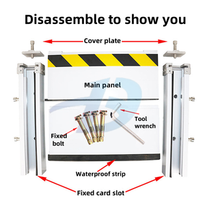 YD deflettore barriera di inondazione riutilizzabile in alluminio diga rapida unità resistente modulo Design diga d'acqua barriera rimovibile deflettori temporanei - Product Image 2