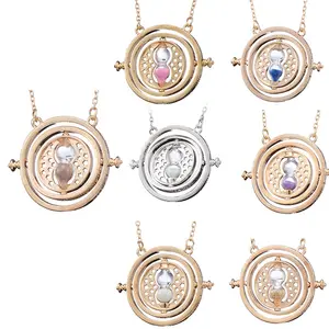 Fashion Jewelry Korean Hot sale Hourglass Time Turner Vintage Pendant Sand Clock Necklace For Valentines