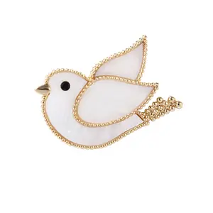 Mode plaqué or oiseau broche bijoux paix colombe broche accessoires