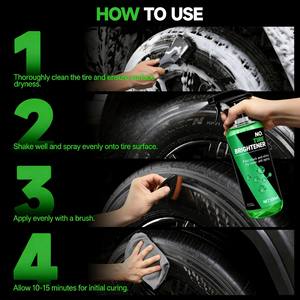 Spray Abrillantador de Neumáticos de 500 ml, Alto Brillo, Larga Duración, Protección UV, Secado Rápido, pH Neutro, Sin Enjuague, Acondicionador de Neumáticos para Automóviles, 5 Años de Duración - Product Image 4