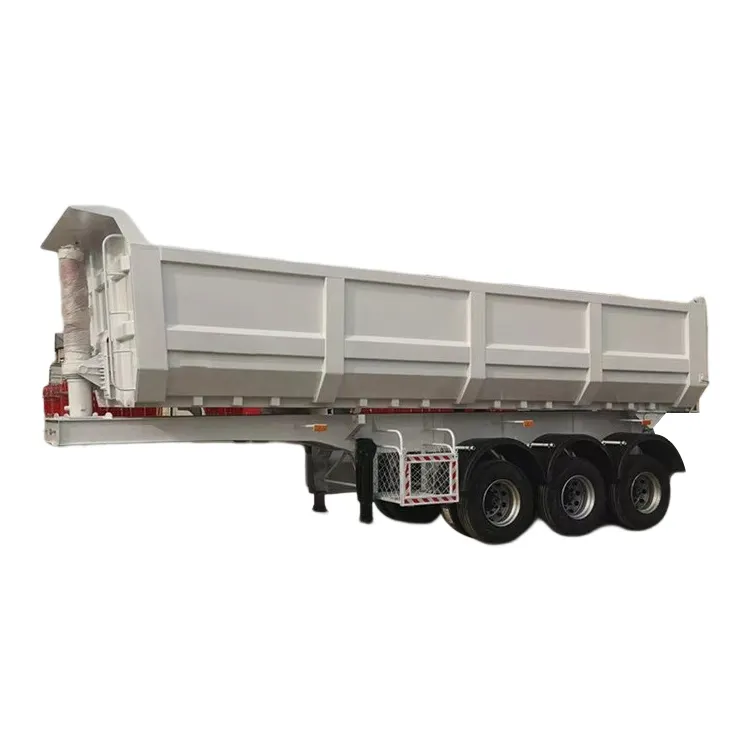 Good Quality U-shaped End Rear tipper 47m3 3 Axle 50-60t Dump Semi Truck Trailer Manufacturers