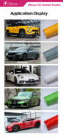 Autocollants de pare-brise G4 personnalisés en PVC 7,5 mil, imperméables, écologiques, super brillants, jaune Vegas cristal pour voiture