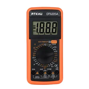 DT9205A AC/DC tensão testadores Medidor de Corrente Digital inteligente Multímetro Resistência Tester Bolso multímetro