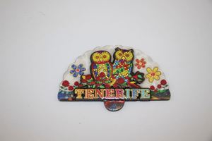 Imán de MDF Más Vendido con Diseño Único de Búho, Caballito de Mar, Mariposas y Lagartos, Imanes Personalizados para Refrigerador en 3D, Forma de Abanico y Rectángulo - Product Image 3