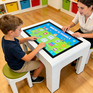 <span class=keywords><strong>Table</strong></span> <span class=keywords><strong>de</strong></span> jeu interactive <span class=keywords><strong>tactile</strong></span> <span class=keywords><strong>de</strong></span> 32 pouces avec <span class=keywords><strong>jeux</strong></span> imperméables pour enfants, livraison en 3 jours - Product Image 1