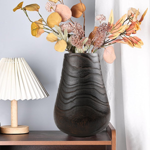 <span class=keywords><strong>Jarrones</strong></span> de flores secas de bambú sólido hechos a mano, Paulownia de madera, gota de agua, adornos grandes para decoración del hogar, diseño transfronterizo - Product Image 5