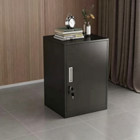 Armoire de rangement de bureau à porte simple en acier laminé à froid, verrouillable, petite armoire à dossiers verticale en métal pour la maison, le bureau ou l'école