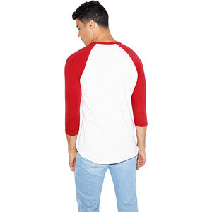 T-shirts de baseball américains classiques à manches raglan, personnalisés avec logo, numéros, style rétro, boutons, vente en gros - Product Image 3