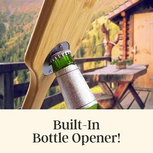 Raspador de Bambú para Barbacoa, Herramienta para Limpiar Parrillas al Aire Libre, Raspador de Parrilla con Abrebotellas, Limpiador de Parrillas Resistente, Accesorio para Barbacoa - Product Image 4