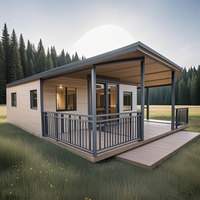 Maison conteneur écologique extensible à double aile de 20 et 40 pieds, 2 chambres, villa mobile préfabriquée étanche avec salle de bain et appartement