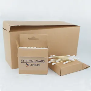 环保塑料免费Multipack洁耳竹签棉签日用10箱在一个Middbox