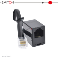 Câble de communication téléphonique plat en cuivre RJ12 6P6C mâle vers femelle