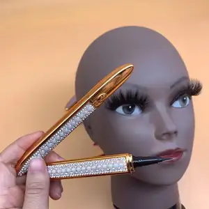 免费新设计魔术闪光磁性眼线笔胶粘剂防水自有品牌拉氏胶笔眼线笔