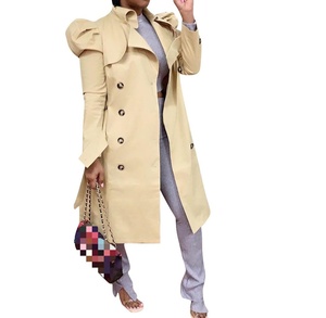 Jual Mantel Kasual dan Jaket Windbreaker Mantel Panjang Fashion Mantel Trench Wanita untuk Perempuan - Product Image 4