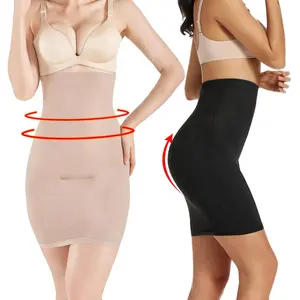 Lady Skim Nahtloser High Waist Half Slip Kleid Taillen trainer Belly Control Butt Lifter Body Shape wear Rock mit Haken