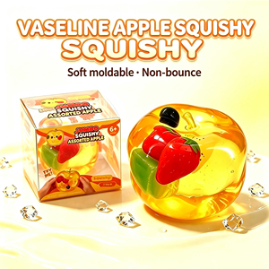 Transparentes Vaseline-Apfel-Squishy-Fidget-Spielzeug, formbar, nicht zurückfedernd, Quetsch-Stressabbau-Spielzeug, Frucht-Entspannungsspielzeug, Weihnachtsgeschenk - Product Image 1
