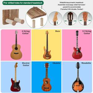 Étagère de <span class=keywords><strong>guitare</strong></span> crochet support support vitrine accesorios de guitarra bois ukulélé support de <span class=keywords><strong>guitare</strong></span> cintre support <span class=keywords><strong>mural</strong></span> avec <span class=keywords><strong>porte</strong></span>-médiator - Product Image 6