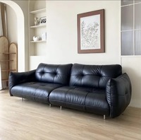 Ensemble de canapés en cuir de luxe avec pieds en métal, canapé confortable pour salon, villa, appartement, hôtel, meubles de salon, ensemble de canapés