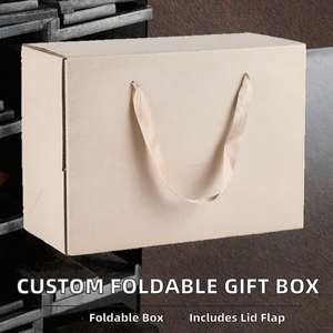 Boîte cadeau en carton ondulé personnalisée avec rabat de couvercle pliable, impression offset du logo personnalisé, emballage Matsutake, modèle valise 252 - Product Image 2