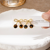 Bijoux de couleur dorée Boucles d'oreilles de forme irrégulière en forme de coeur imprimé léopard-Boucles d'oreilles quotidiennes élégantes de style Instagram pour femmes cadeau