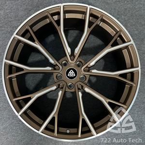 722auto Jantes forgées monobloc style <span class=keywords><strong>BBS</strong></span> LM, finition Bronze Face Silver Lip, 17 <span class=keywords><strong>18</strong></span> 19 20 pouces, à rayons maillons, à déport, concave profond - Product Image 3